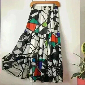 Anonyme  Designers Tiered Long Skirt